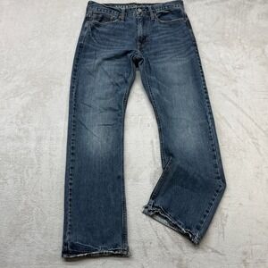 American Eagle Relaxed Jeans Men 31x32 Blue Medium Wash Denim Straight Leg Prepy